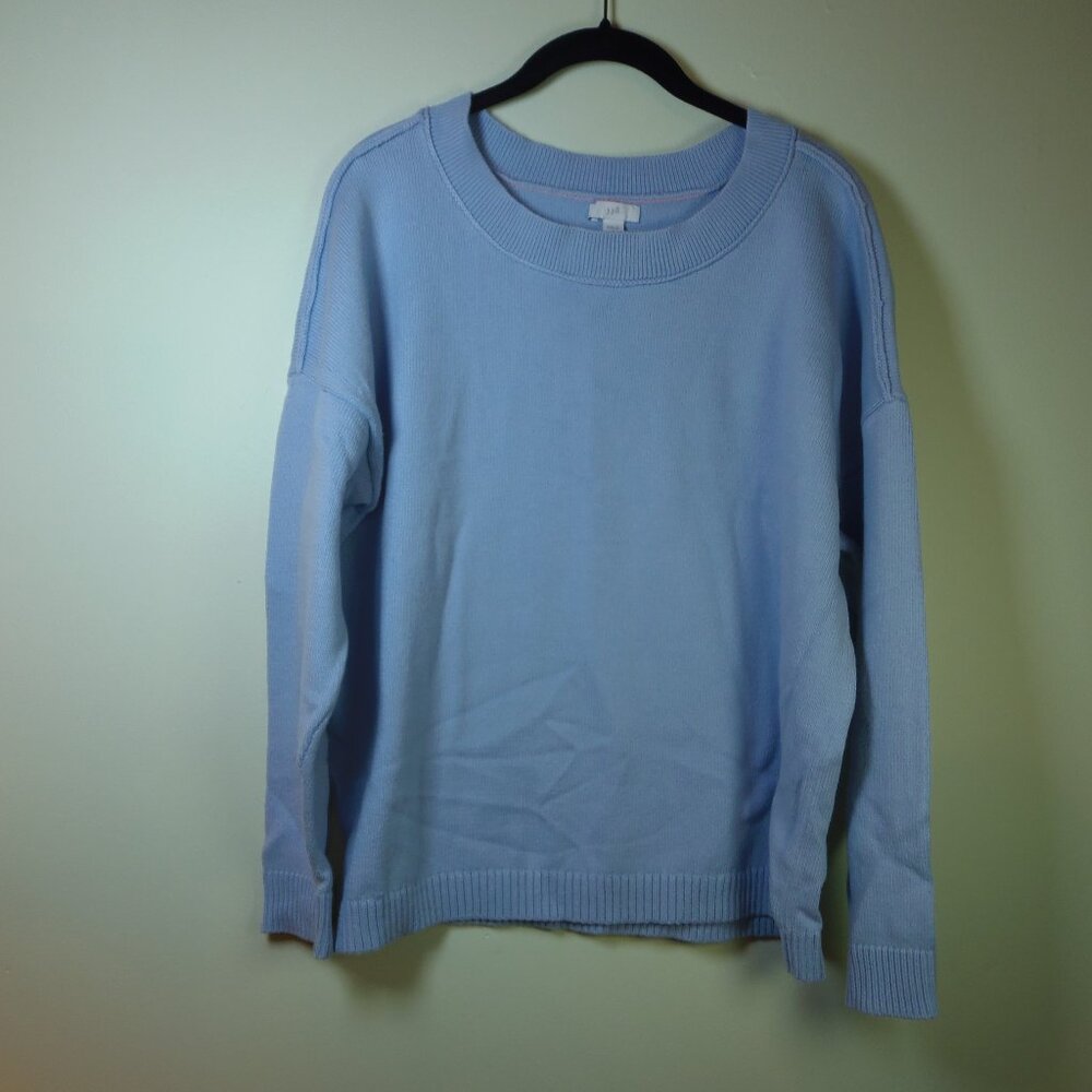 J Jill Baby Blue SZ M Pull Over Sweater Lagenlook Comfy Cottage Core  This Sweat